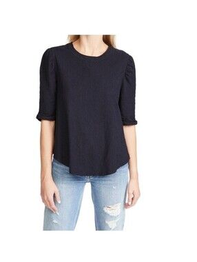 Free People Just a Puff shirt shirred small puff shoulders size small